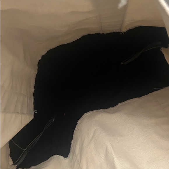 Trader Joe's Navy and Cream Tote Bag - Picture 3 of 3